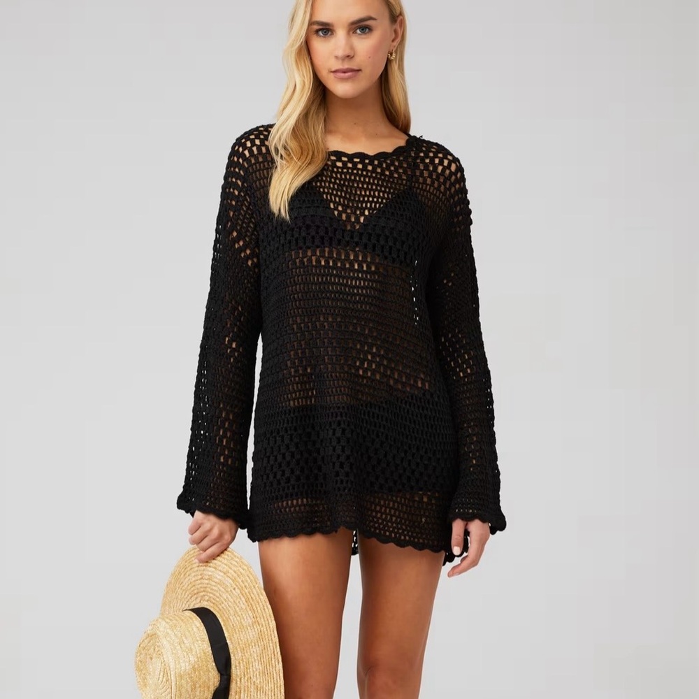Show Me Your MuMu Black Crochet Cover-Up